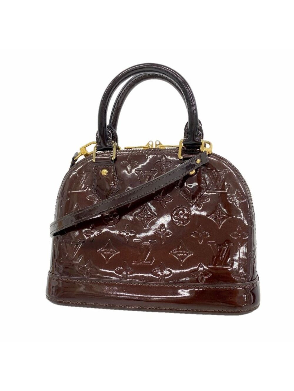 Louis Vuitton Handbag Vernis Alma BB Amarante 2-Way Bag
